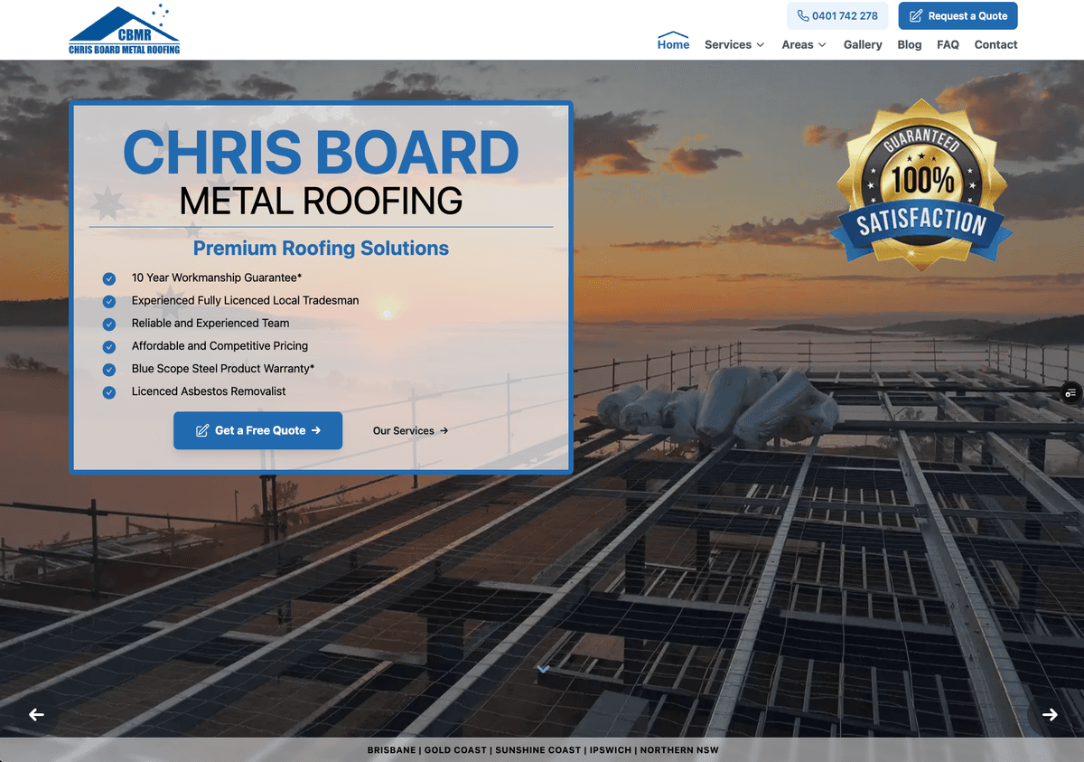 New Chris Board Metal Roofing website