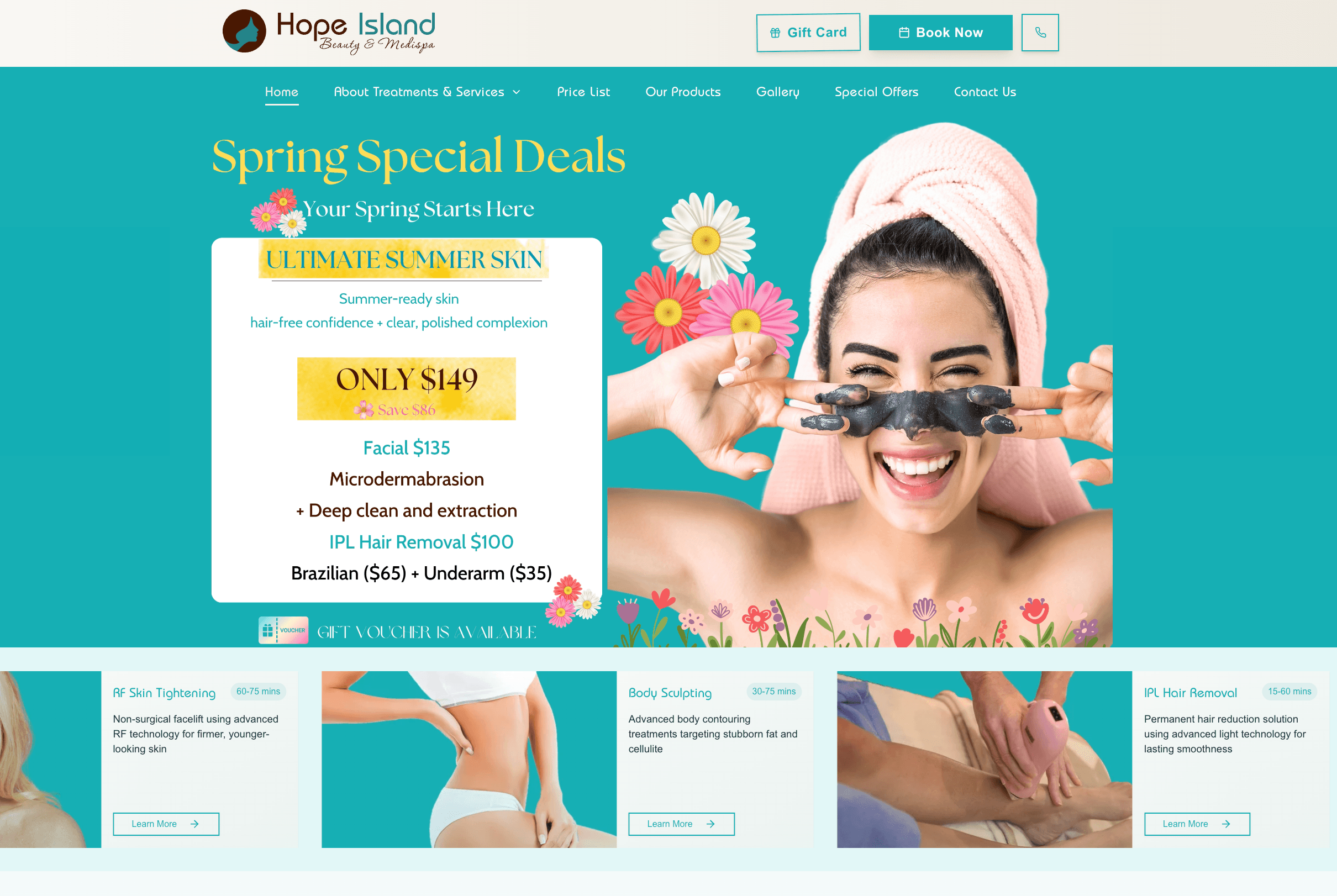 Hope Island Medispa after redesign