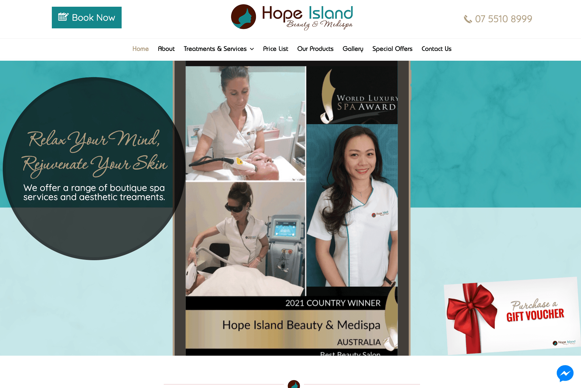 Hope Island Medispa before redesign